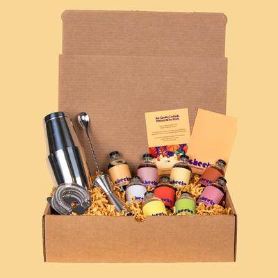 9-Bottle Kit with Cheeky 5-Piece Professional Bar Toolkit